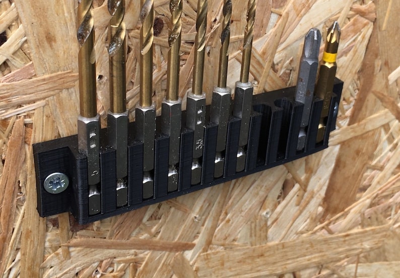 1/4 Hex Shank Screwdriver Bit Holder Storage Shed Van Etsy