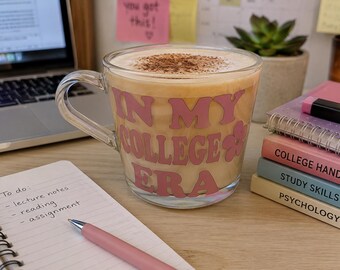My College Era Mug, Gift for Her/Him, College Glass Gift, Starting College Mug, College Congratulations Glass, College Gift, College Mug