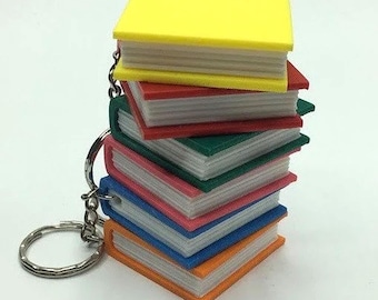 Book Keyring / Book Bag Charm / Book Reader Gift / Reader Gift / Library Keychain / Book Lover Gift / Bookworm Keyring Gift / Book Bag Tag