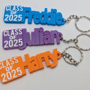 Personalised School Leavers Keyring, Class of 2025, School Leavers Gifts, Personalised Primary School Leaver, Secondary School Leaver Gift