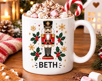 Personalised Nutcracker Mug, Nutcracker Gift, Christmas Mug, Stocking Filler Gift, Nutcracker Secret Santa, Hot Chocolate Mug, Christmas