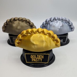 Cornish Pasty Trophy, Cornish Pasty Award, Custom Trophy Gift, Pasty Lover Gift, Office Trophy Gift, Cornish Pasty Lover Best Employee Award
