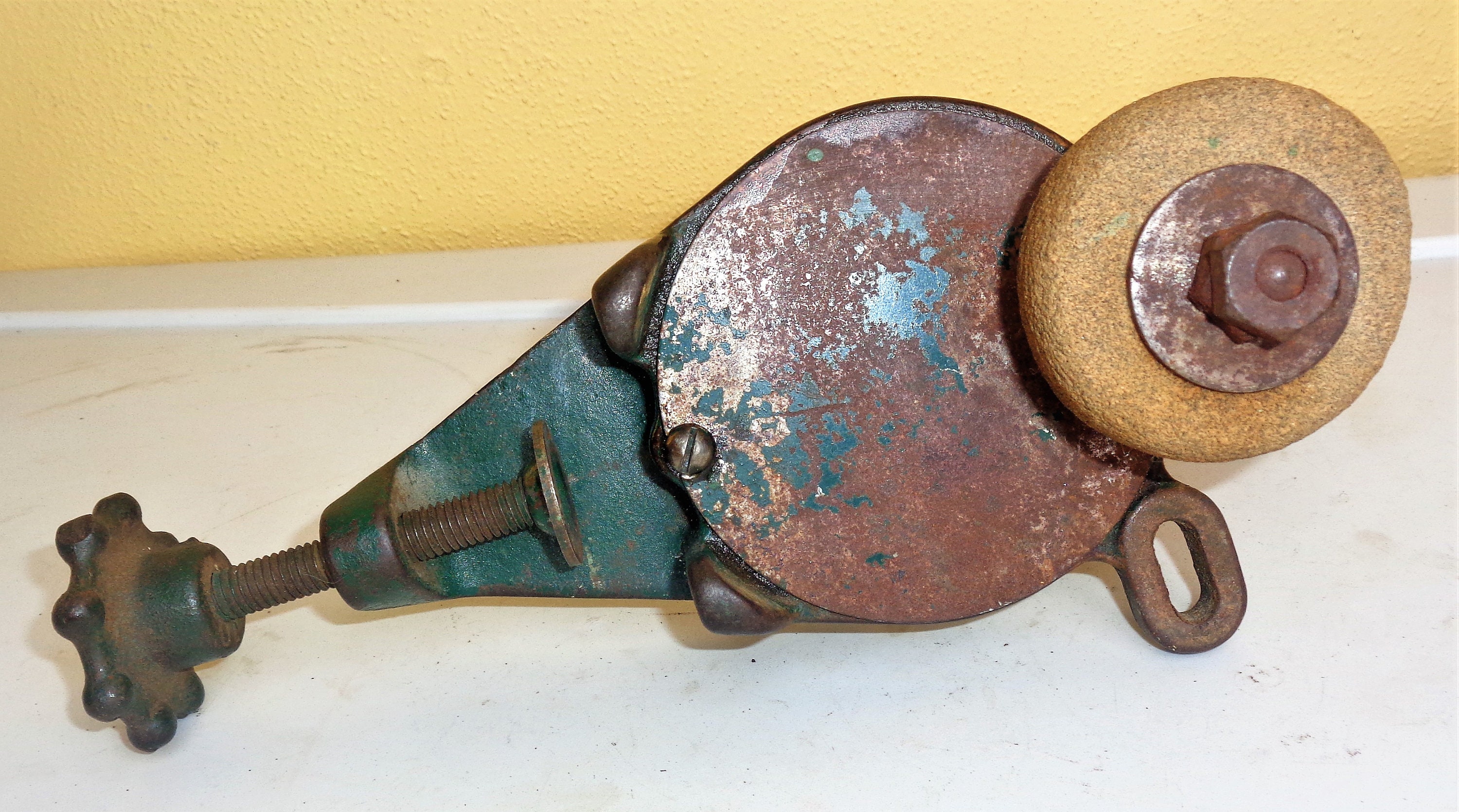 Antique Vintage Quality Merit Tools Cast Iron Hand Crank Bench Etsy