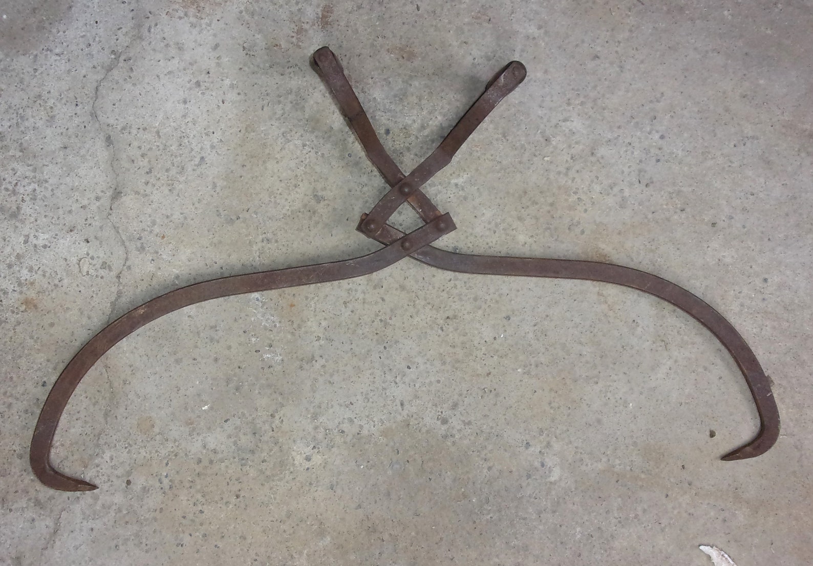 Antique Large Ice Hay Logging Tongs Hook Steampunk Primitive Etsy
