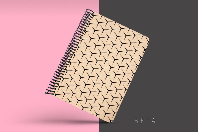Writing Journal Writer Gift Grid Eco Friendly Journal Handmade Minimal Notebook BETA I Blank A5 Recycled Notebook Spiral Notebook