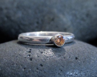 Grace • Handmade 9ct Yellow Gold Ring With 3mm Cubic Zirconia