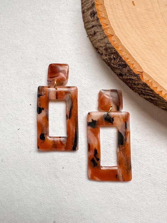 Tortoise Shell Collection | Handmade Clay Earrings