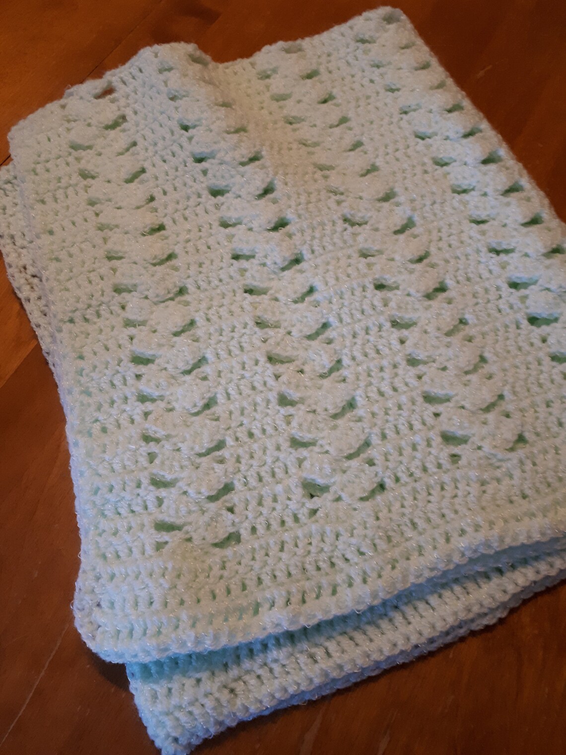Crochet Baby Blanket Fan and Treble Pattern Etsy.de
