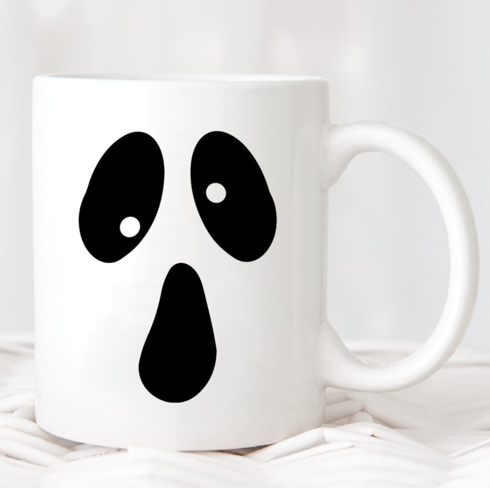 Ghost Face Halloween Funny Mughalloween Ghost Mugfunny Etsy