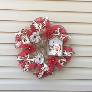 Santa Wreath/ Reindeer Wreath/ Christmas Wreath/ Xmas Wreath/ Winter Wreath