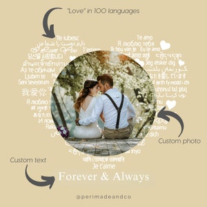 Valentine's Day Personalized Astronaut Space Moon Star Photo Projection Necklace With I Love You 100 Languages Couple Gift Projection Necklaces