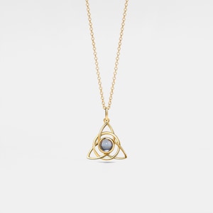 PERIMADE Keltische knoop projectieketting • Aangepaste fotohanger gedenkteken • Gepersonaliseerde afbeelding binnenkant sieraden • Trendy cadeau voor beste vriend