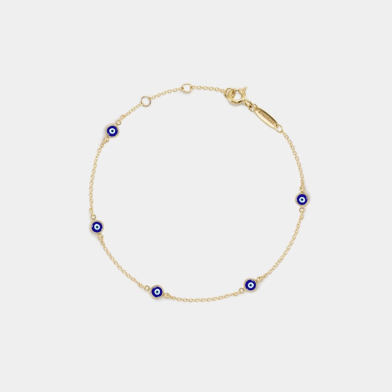 PERIMADE Turkish Evil Eye Charm Bracelet \u2022 Nazar Blue Eye Stacking Bracelet \u2022 Sterling Silver Friendship Jewelry \u2022 Trendy Best Friend Gift