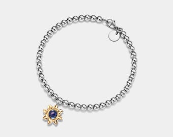 PERIMADE Sunflower Projection Bracelet • Custom Memorial Photo Bead Bracelet • Personalized Picture Inside Jewelry • Trendy Best Friend Gift