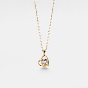 PERIMADE Liebesherz-Projektionshalskette • Hundert Sprachen Schmuck • Individueller Erinnerungsfotoanhänger • Passende Paargeschenke