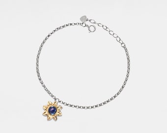 PERIMADE Sunflower Projection Bracelet • Custom Memorial Photo Bracelet • Personalized Picture Inside Jewelry • Trendy Best Friend Gift