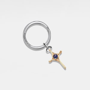 PERIMADE Cross Photo Projection Keychain • Personalized Picture Inside Key Ring • Sterling Silver Keepsake Jewelry • Trendy Best Friend Gift