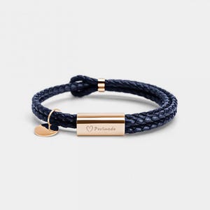 Bracelet à gravure personnalisé PERIMADE • Bijoux d'amitié personnalisés • Bracelet en corde tressée fait main • Bracelet pour couple • Bracelet assorti