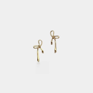 PERIMADE Dainty Bow Tie Stud Earrings • Ribbon Bowknot Wedding Earrings • Sterling Silver Friendship Jewelry • Trendy Best Friend Gift