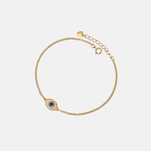 PERIMADE Turkish Evil Eye Anklet • Nazar Blue Eye Ankle Bracelet • Sterling Silver Friendship Jewelry • Matching Best Friend Gift