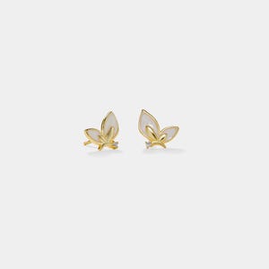 PERIMADE Small Butterfly Stud Earrings • Dainty Enamel Butterfly Earrings • Sterling Silver Friendship Jewelry • Trendy Best Friend Gift
