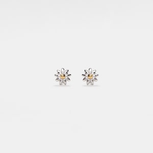 PERIMADE Daisy Flower Ohrstecker • Zierliche Gold Daisy Knorpel Ohrringe • Sterling Silber Freundschaftsschmuck • Trendy Best Friend Gift