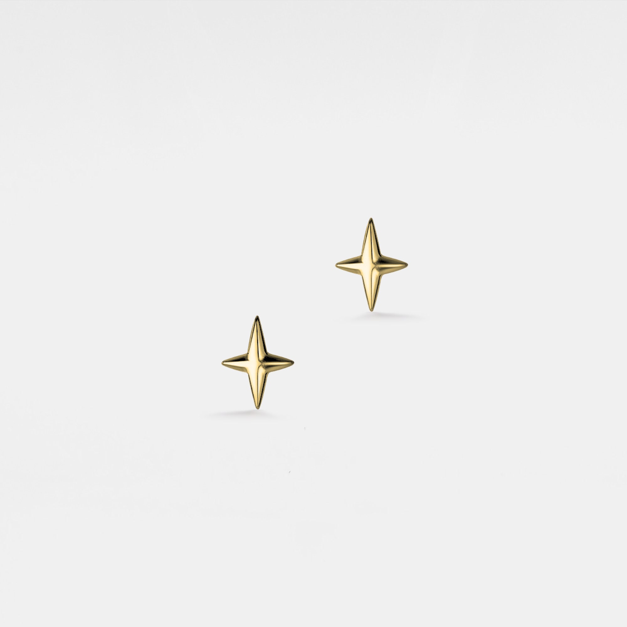 PERIMADE Dainty Gold Star Stud Earrings • Tiny Minimalist Star Stud Earrings • Sterling Silver Friendship Jewelry • Trendy Best Friend Gift