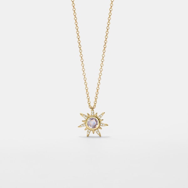 PERIMADE Photo Projection Necklace • Personalized Picture Sun Pendant • Sterling Silver Memorial Jewelry • Birthday Gift