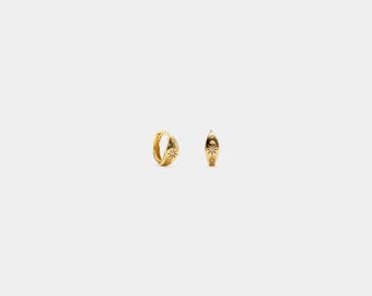 PERIMADE Small Star Hoop Earrings • Dainty Gold Star Huggie Earrings • Sterling Silver Friendship Jewelry • Trendy Best Friend Gift