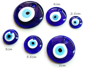 1 x Türkischer Glas Evil Eye Anhänger blauer Nazar Kabbalah Anhänger,  Glücksbringer Charm, Uk Verkäufer -  Österreich