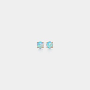 PERIMADE Dainty Opal Stud Earrings • Tiny Small Gold Opal Earrings • Sterling Silver Friendship Jewelry • Trendy Best Friend Gift