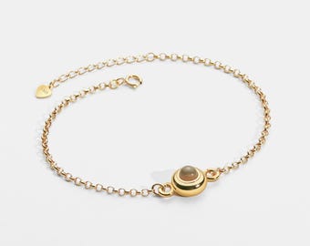 Bracelet personnalisé pour projection de photos PERIMADE • Image personnalisée à l&#39;intérieur du bracelet • Bijoux minimalistes commémoratifs pour animal de compagnie • Cadeau tendance pour meilleur ami