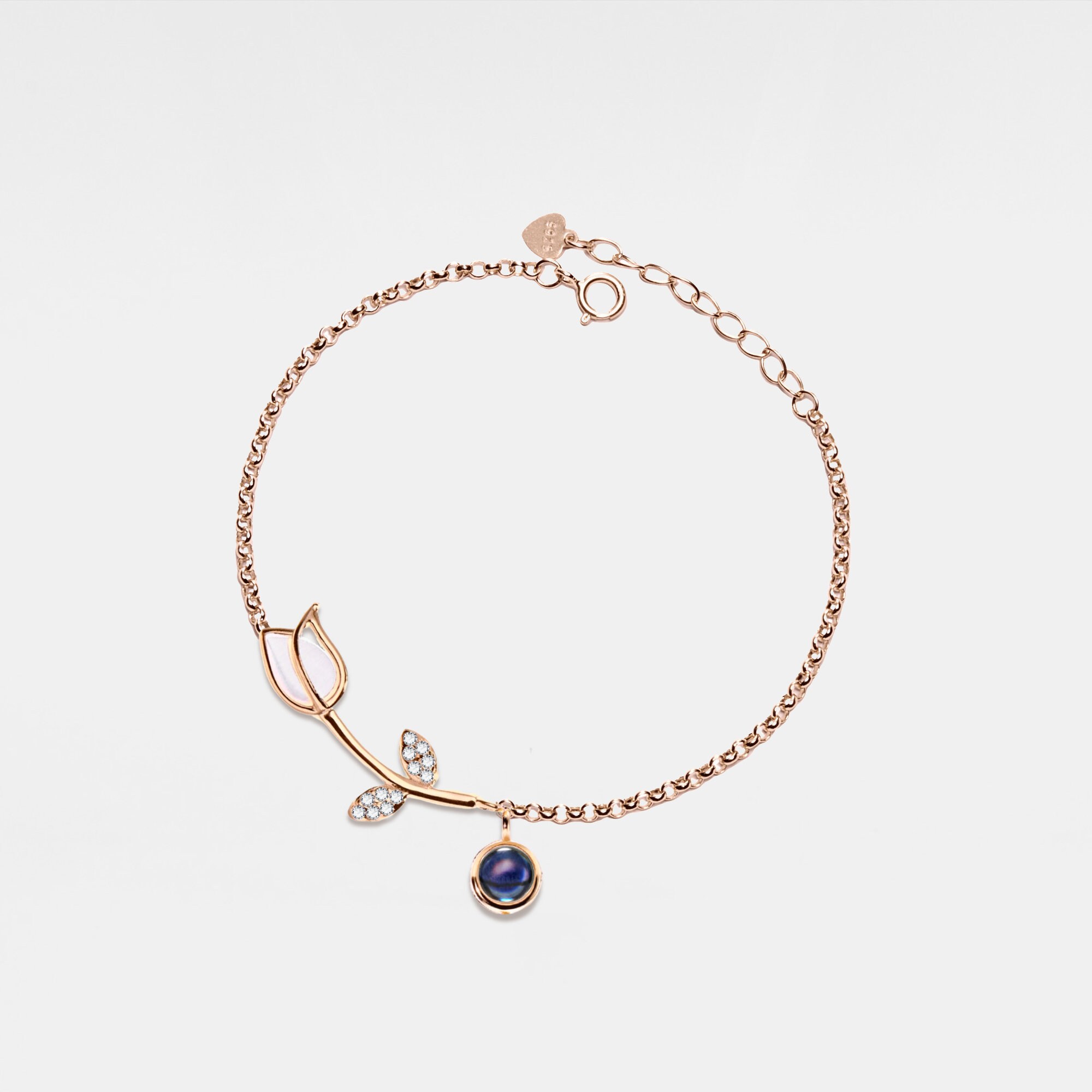 Bracciale PERIMADE con proiezione fotografica • Bracciale personalizzato con foto nascosta • Gioielli commemorativi in argento sterling • Regalo di compleanno - Italia