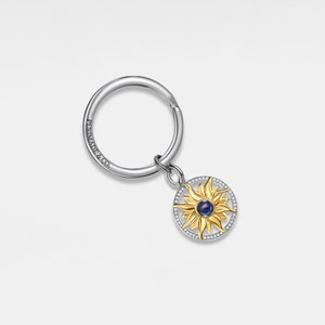 PERIMADE Sunflower Projection Keychain • Custom Memorial Photo Key Ring • Personalized Picture Inside Jewelry • Trendy Best Friend Gift