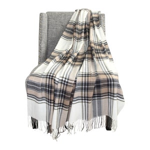 Classic Plaid Throw Blanket, Farmhouse, Boho, Check Pattern, Soft, Decorative, Lightweight for Living Room, Bed, Couch, Chair, Office, Gifts image 8