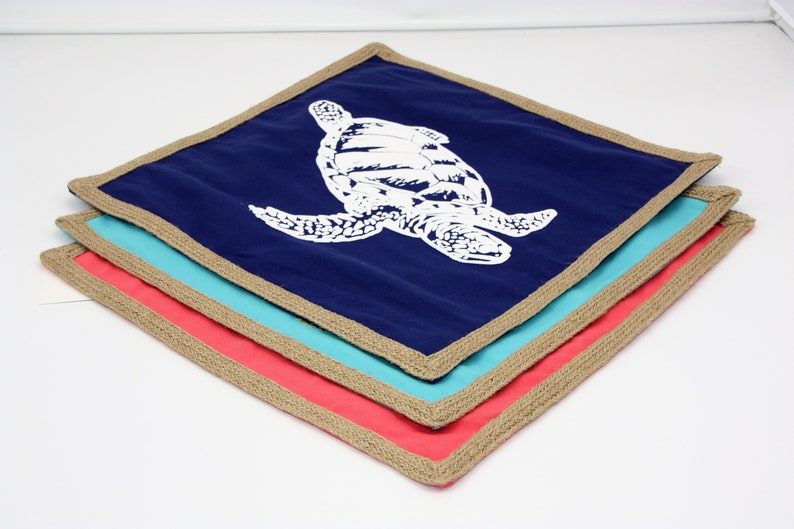 Pillow Case, Nautical Throw Pillow Cover, Beach Pillow Cover for Couch or Bed, Pillow Covers 3D Sea Turtle, Sea Horse, Shell image 9