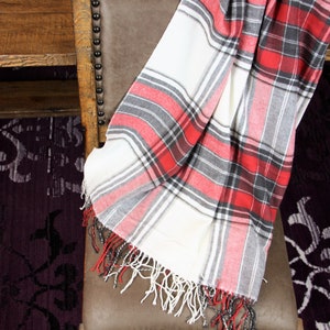 Classic Plaid Throw Blanket, Farmhouse, Boho, Check Pattern, Soft, Decorative, Lightweight for Living Room, Bed, Couch, Chair, Office, Gifts image 7