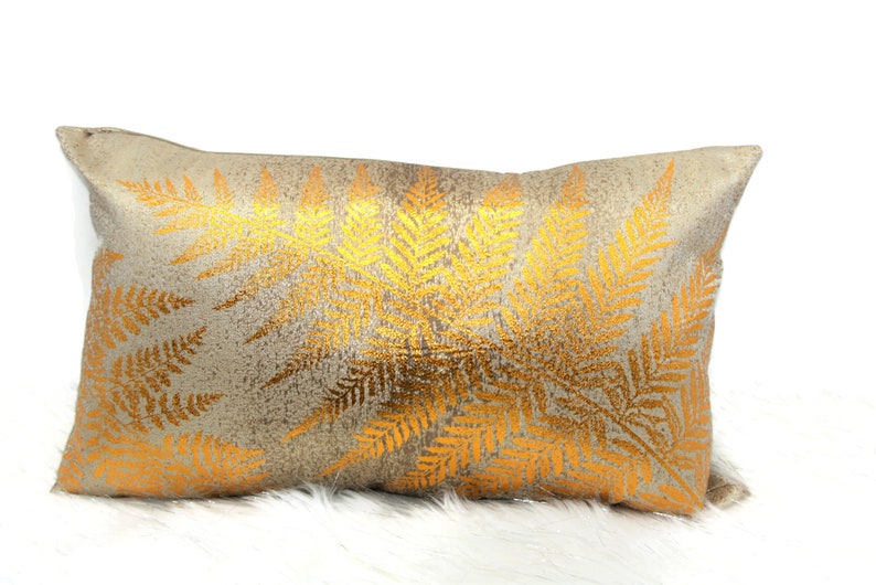 Holidays Deluxe Gold Yellow Pillow Cover Metallic Gold Etsy