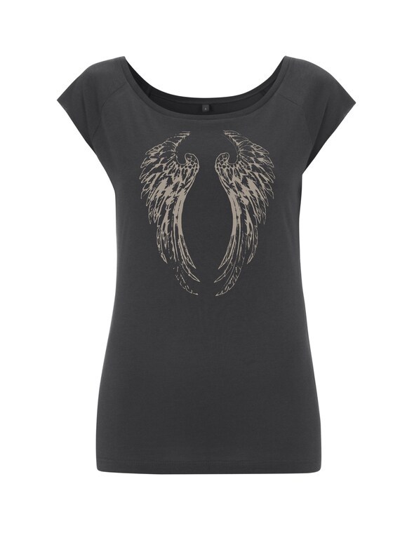 【BAUF】ANGEL WING SLIM FIT T-SHIRT Men's 25SS Angel Guardian Backprint shirt with t shirt