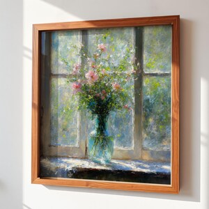 Printable Floral Still Life Painting, Flower Oil Painting Wall Art, Digital Download for Home Decor #8