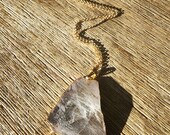 Large Quartz pendant, quartz necklace, long layering necklace, Crystal jewerly, Crystal necklace, Feng shui jewelry, Feng shui