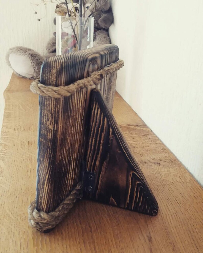 Burnt Wood Photo Frame Rustic Wood Frame Reclaimed Wood Etsy