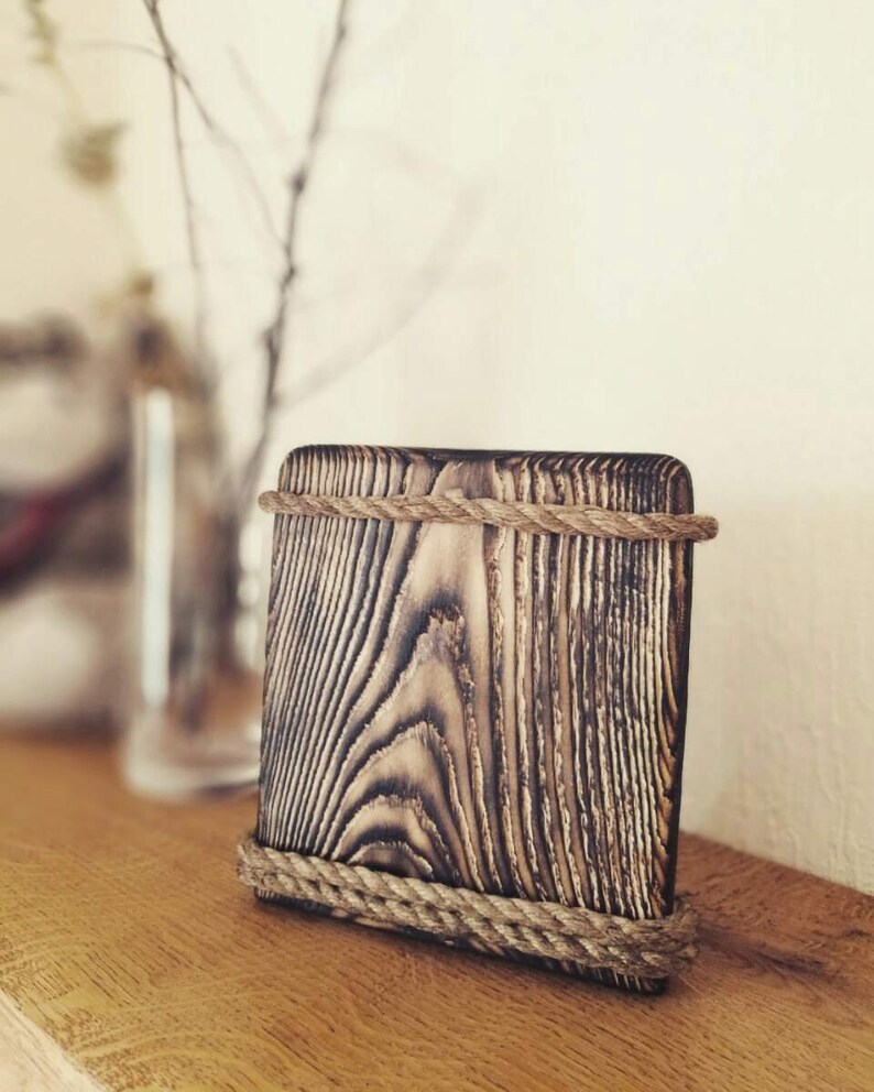 Burnt Wood Photo Frame Rustic Wood Frame Reclaimed Wood Etsy