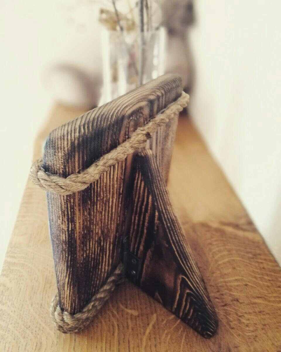 Burnt wood photo frame Rustic wood frame reclaimed wood Etsy