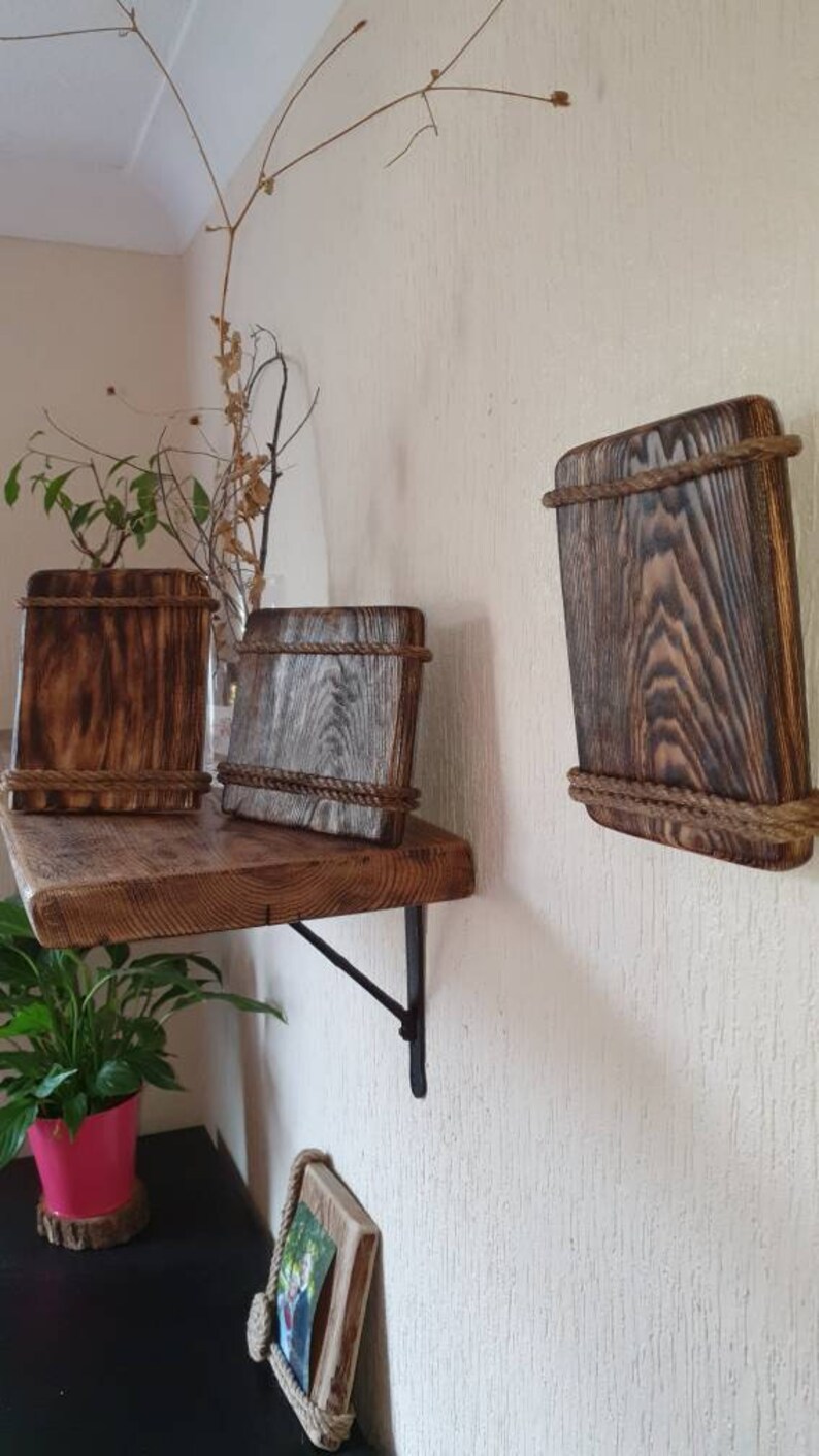 Burnt Wood Photo Frame Rustic Wood Frame Reclaimed Wood Etsy UK