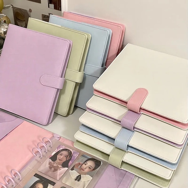 K-pop A5 Macaroon Binders, Photo card Holder page Binder