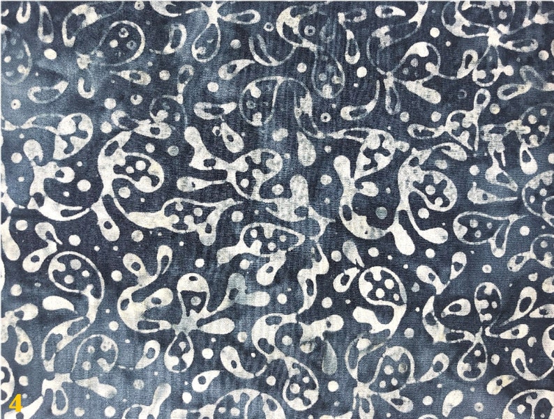 Indonesian Stamped Batiks in Shades of Navy Blue - Etsy