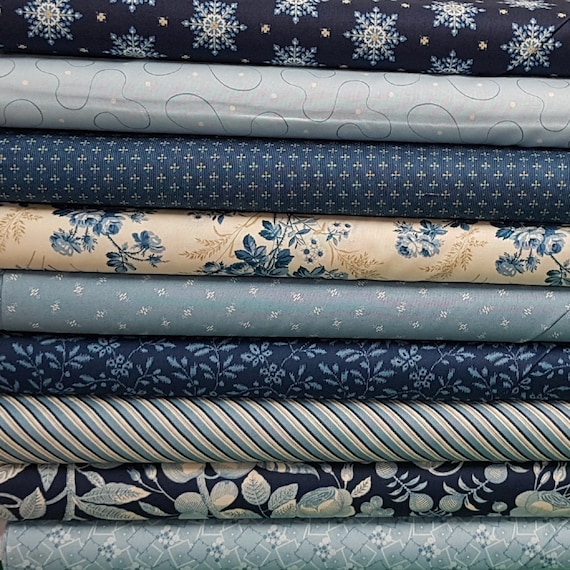 Blue Escape Valley Cream - Edyta Sitar - PER QUARTER METRE Blue Escape Valley Cream - Edyta Sitar - PER QUARTER METRE