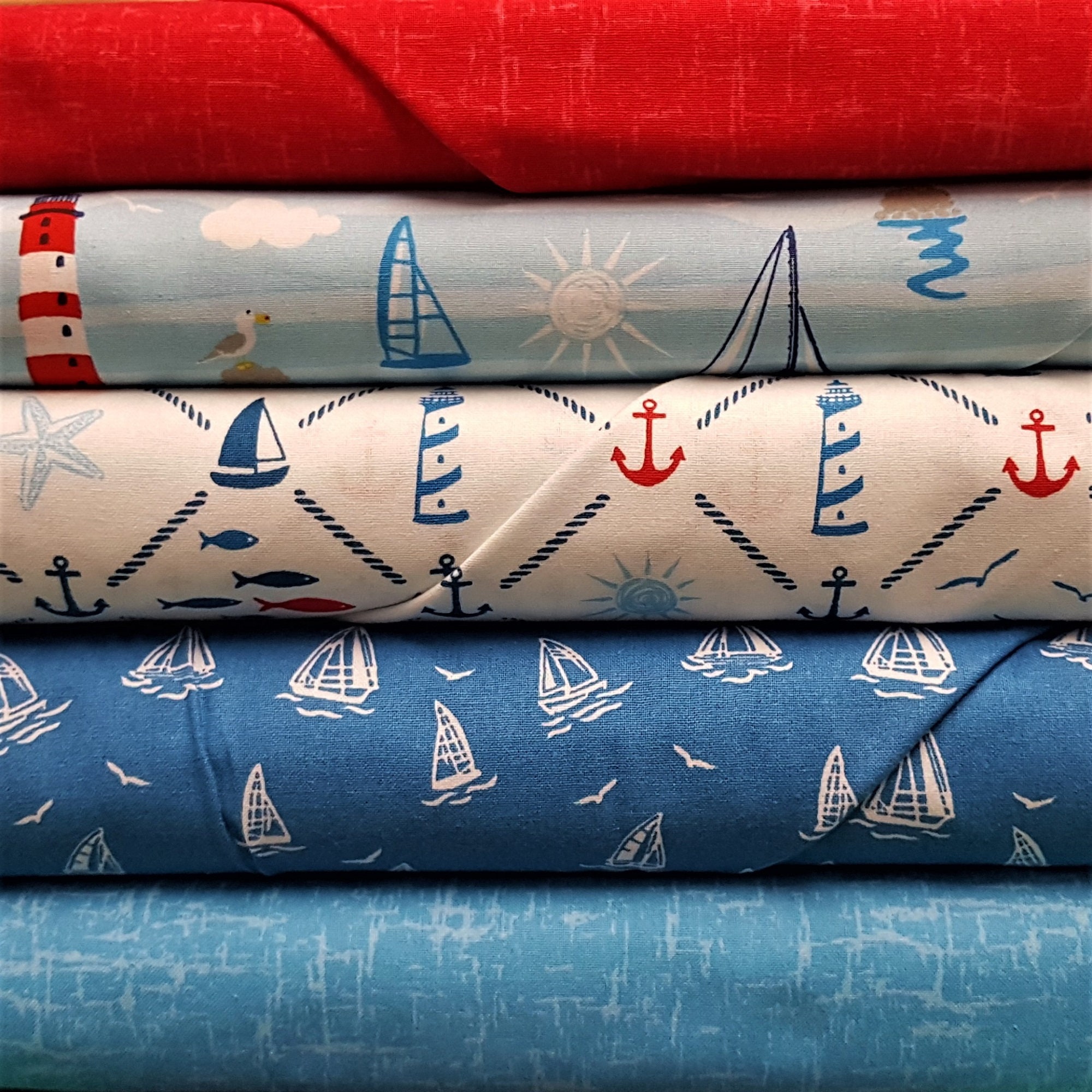 Nauticalthemed fabric collection Etsy