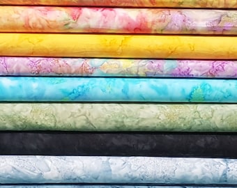 Colorful Indonesian Batik Fabric: Quilt Weight Cotton